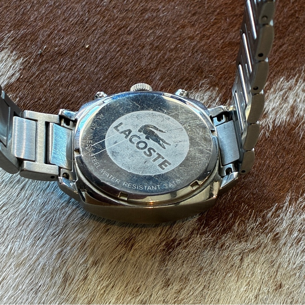 Lacoste Silver Stainless Steel Watch | Needs Battery - Picture 9 of 9